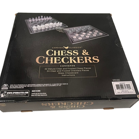 Clear Chess and Checker Set with Beautiful glass Board. - Picture 6 of 6